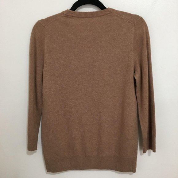 J. CREW embroidered camel wool sweater O4 - Picture 3 of 4